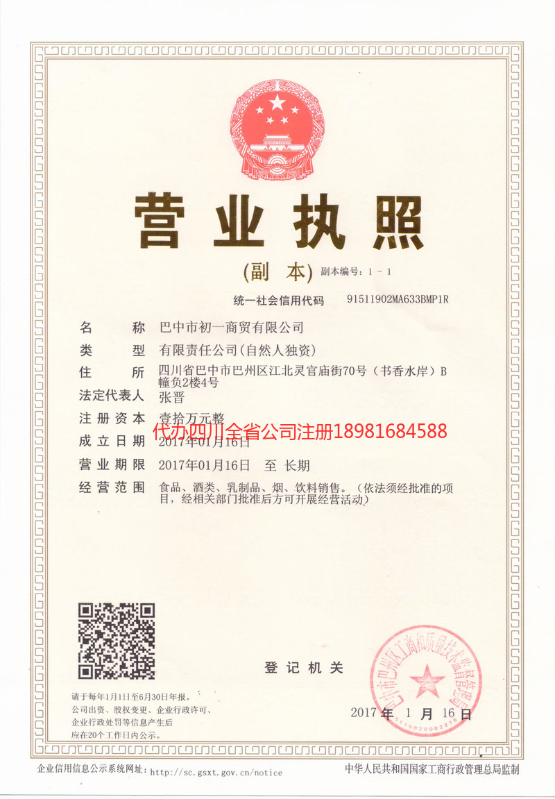 南岸南岸初一商贸有限公司